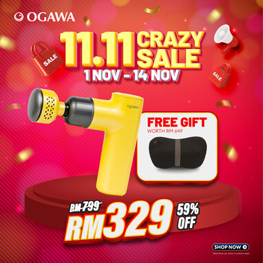 [Apply Code: 6TT31] ogawa by OGAWA TURBOREVIVE Hot & Cold Massage Gun*